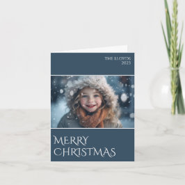 Tarjeta Festiva Saludos de los Navidades de fotos de su familia