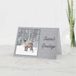 Tarjeta Festiva Saludos de los renos de nieve