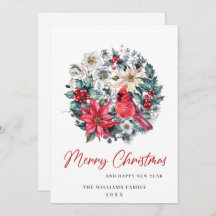 Saludos de Navidades de pino elegantes y minimalis