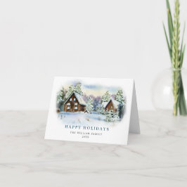 Tarjeta Festiva Saludos de Navidades de pino elegantes y minimalis