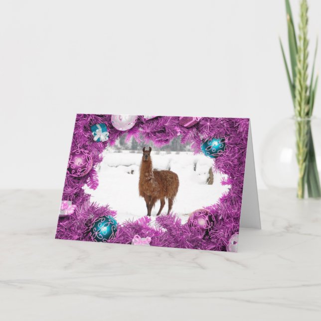 Tarjeta Festiva Saludos de Navidades de vacaciones poliamorosos (Anverso)