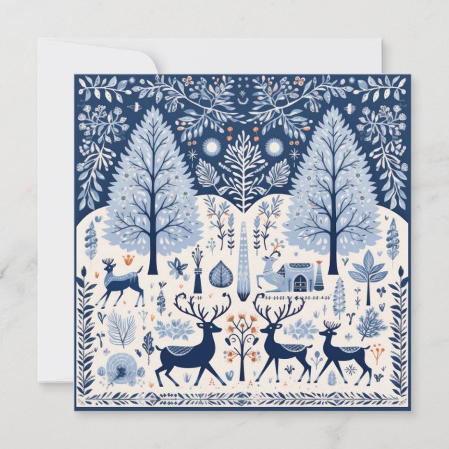 Tarjeta Festiva Saludos de Nochebuena (Anverso)