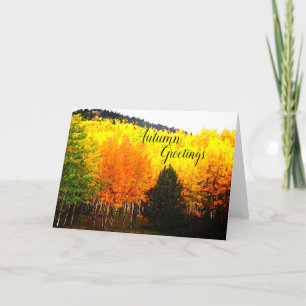 Tarjeta Festiva Saludos de otoño