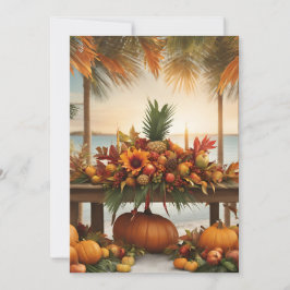 Tarjeta Festiva Saludos de Otoño - Estilo Tropical