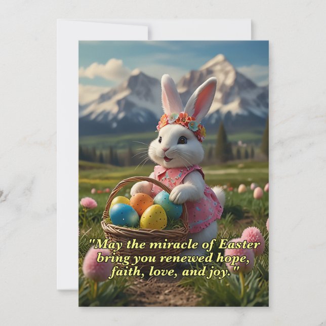 TARJETA FESTIVA SALUDOS DE PASCUA (Anverso)