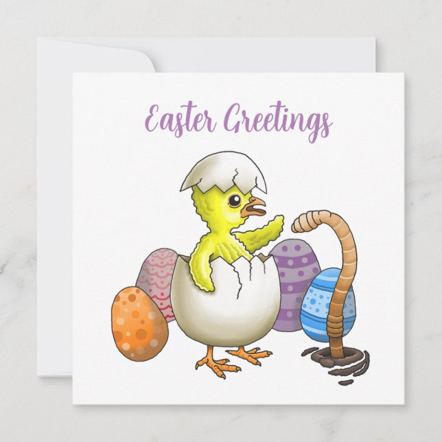 Tarjeta Festiva Saludos de Pascua (Anverso)