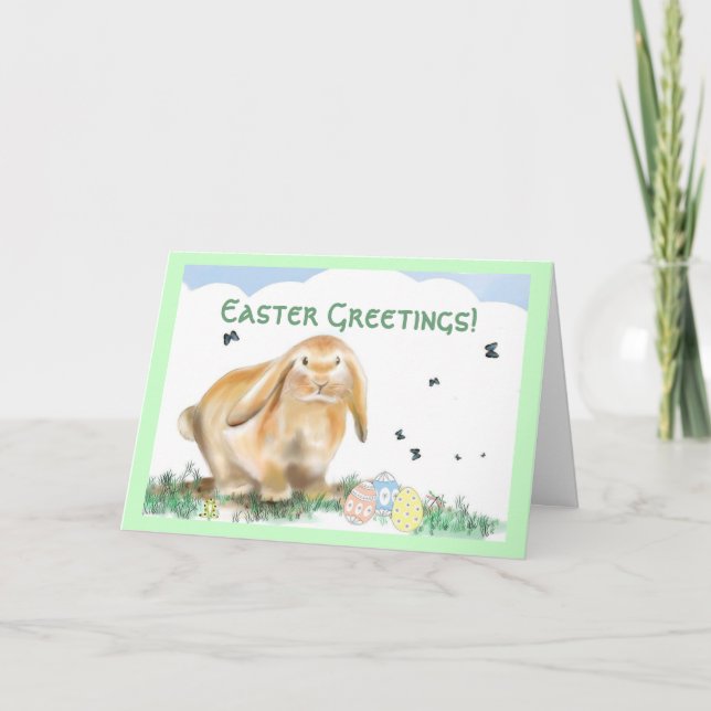 Tarjeta Festiva Saludos de Pascua (Anverso)