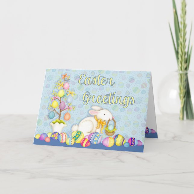 Tarjeta Festiva Saludos de Pascua (Anverso)