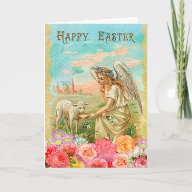 Tarjeta Festiva Saludos de Pascua (Anverso)