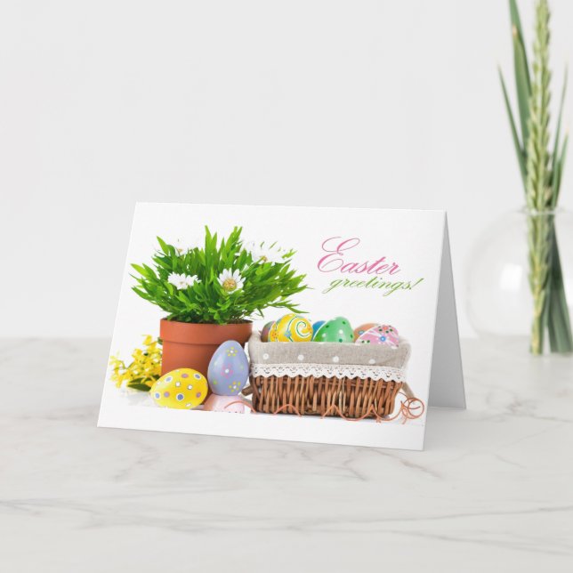 Tarjeta Festiva Saludos de Pascua (Anverso)