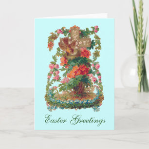 Tarjeta Festiva Saludos de Pascua Floral
