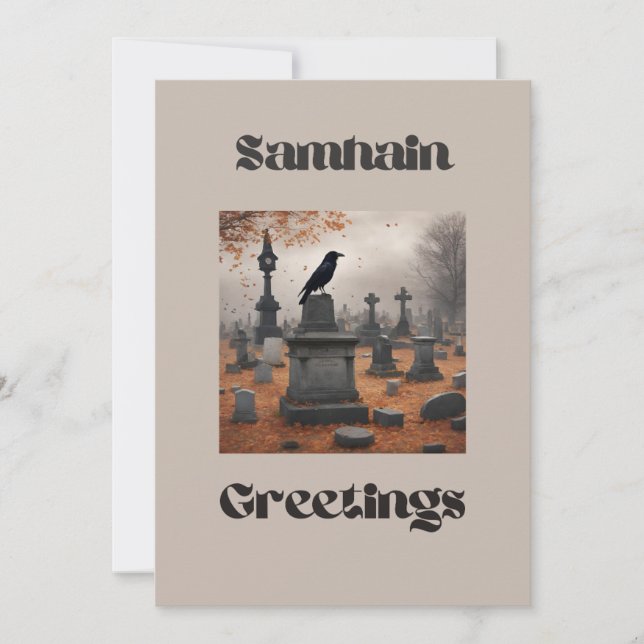Tarjeta Festiva Saludos de Samhain (Anverso)