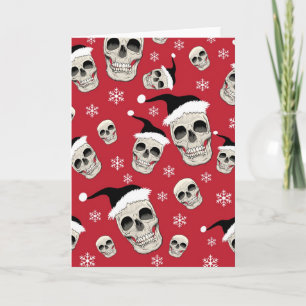 Tarjeta Festiva Saludos de Santa Skelly