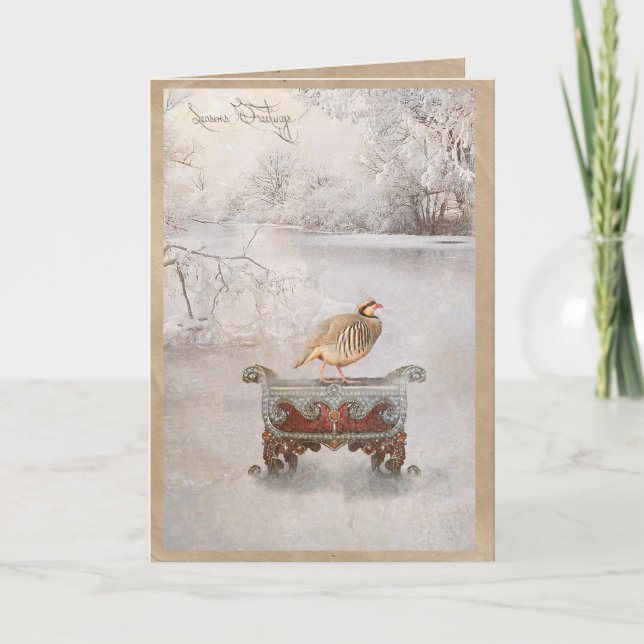 Tarjeta Festiva Saludos de Seaons (Anverso)