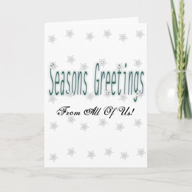 Tarjeta Festiva Saludos de Seasons (Anverso)