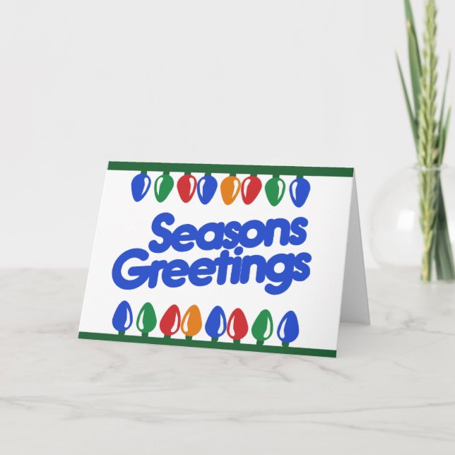Tarjeta Festiva Saludos de Seasons (Anverso)