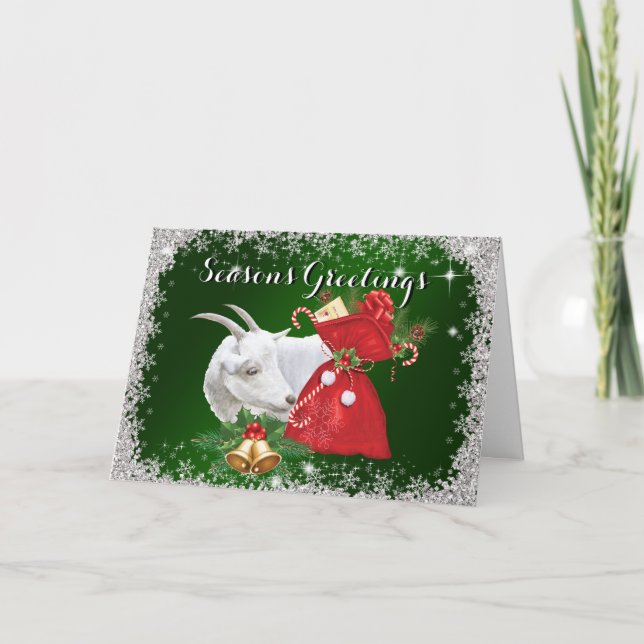 Tarjeta Festiva Saludos de temporada a los Navidades de Saanen Goa (Anverso)
