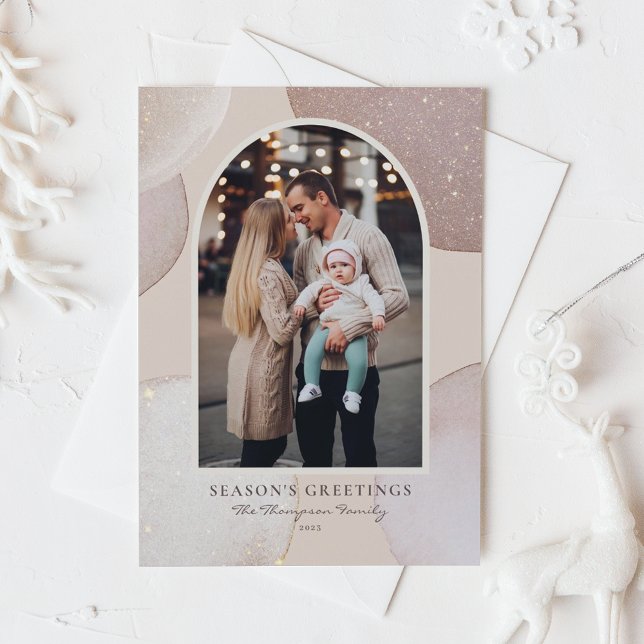 Tarjeta Festiva Saludos de Temporada con Brillo Moderno (Subido por el creador)