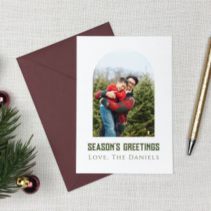 Tarjeta Festiva Saludos de Temporada de Arquitectura Moderna Minim