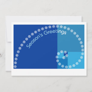 Tarjeta Festiva Saludos de temporada de Fibonacci