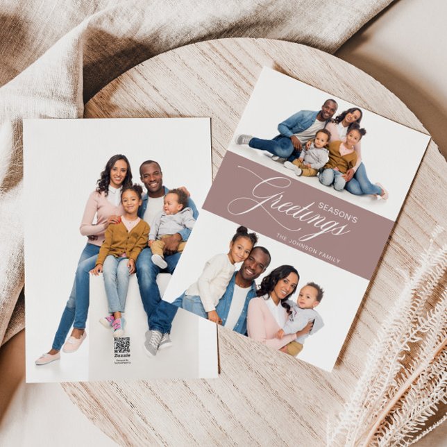 Tarjeta Festiva Saludos de Temporada de Fotografía Familiar de Cal (Subido por el creador)