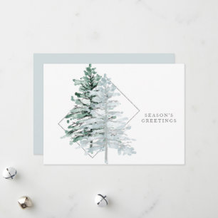 Tarjeta Festiva Saludos de temporada de fotos de Winter Woodlands