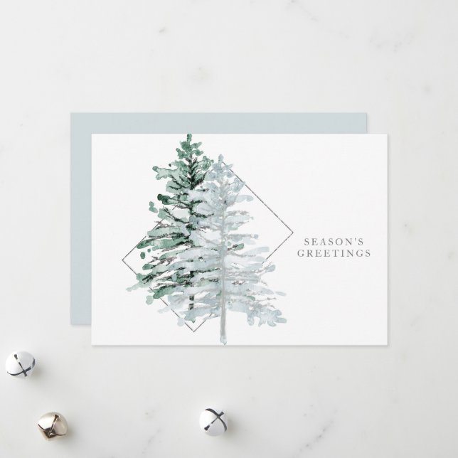 Tarjeta Festiva Saludos de Temporada de Invierno Bosque Fotográfic (Anverso/Reverso In Situ)