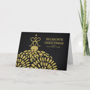 Tarjeta Festiva Saludos de temporada de nuestra casa a la tuya