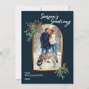 Tarjeta Festiva Saludos de temporada de Personalizado de Foliage d