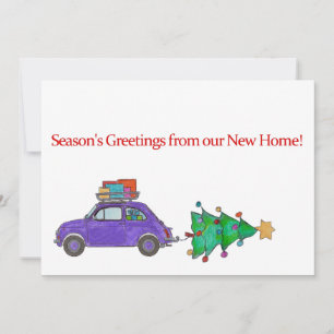 Tarjeta Festiva Saludos de temporada desde el nuevo hogar
