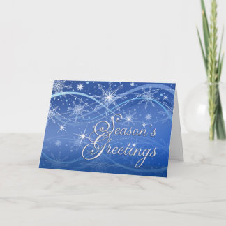 Tarjeta Festiva Saludos de temporada - Fancy Snowflakes Holiday Ca