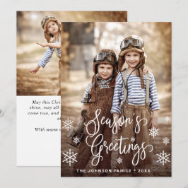 Tarjeta Festiva Saludos de temporada moderna 2 saludo FOTO