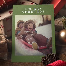 Tarjeta Festiva Saludos de temporada moderna foto de firma Minimal