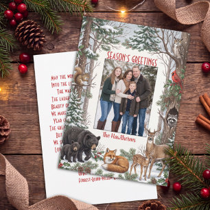 Tarjeta Festiva Saludos de temporada para la familia de animales d