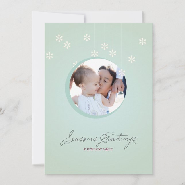 Tarjeta Festiva Saludos de temporada {PhotoCard} (Anverso)