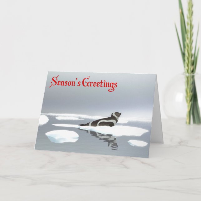 Tarjeta Festiva Saludos de temporada - Sello de cinta (Anverso)