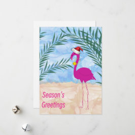 Tarjeta Festiva Saludos de temporada tropical