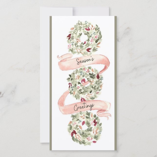 Tarjeta Festiva "Saludos de temporada" - Un sincero saludo (Anverso)