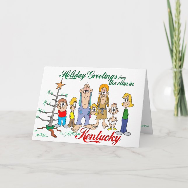 Tarjeta Festiva Saludos de vacaciones de Kentucky (Anverso)