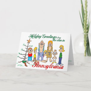Tarjeta Festiva Saludos de vacaciones de Pensilvania