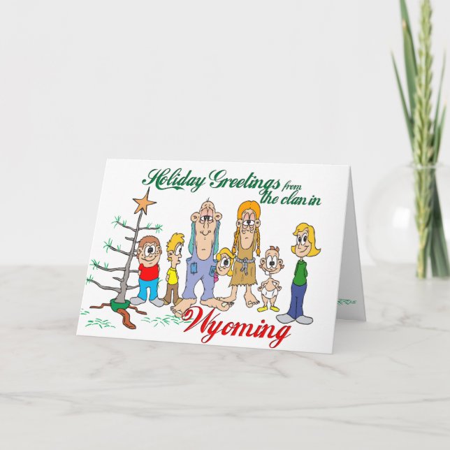 Tarjeta Festiva Saludos de vacaciones de (su estado) (Anverso)