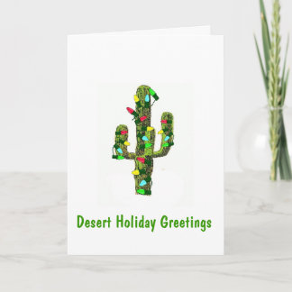 Tarjeta Festiva Saludos de vacaciones del desierto