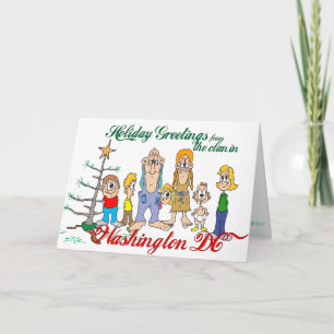 Tarjeta Festiva Saludos de vacaciones desde DC