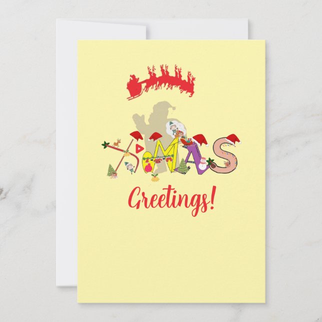 Tarjeta Festiva Saludos de X-mas (Anverso)