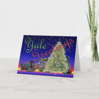Tarjeta Festiva Saludos de Yule