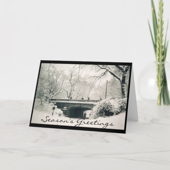 Tarjeta Festiva saludos del día de fiesta de Central Park (Anverso)