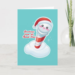 Tarjeta Festiva Saludos desde el Polo Norte