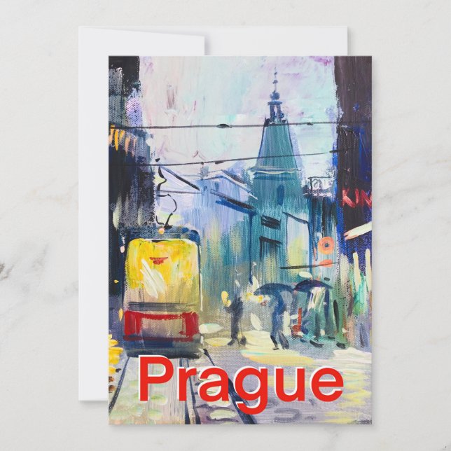 Tarjeta Festiva Saludos desde Praga (Anverso)
