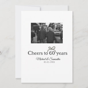 Tarjeta Festiva Saludos dorados a boda de 60 años