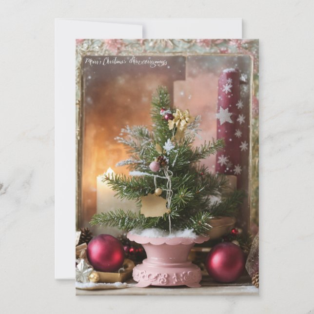 Tarjeta Festiva "Saludos festivos desatados: Navidades exclusivos (Anverso)